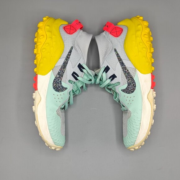 Nike Air Zoom Wildhorse Women Size 7 Aura Mint Foam Yellow Rare Trail Running - Picture 5 of 11